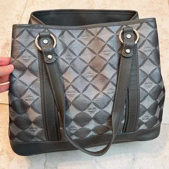 MCM Diamond print Tote